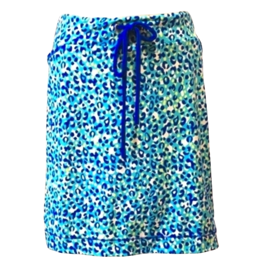 💙🤍 Blue and White 💙🤍 Leopard Print Skirt By Chico's NEW LG